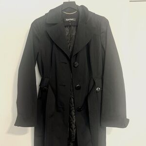 Black trench coat. Ellen Tracy